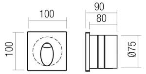 Redo 91199 - LED Venkovní orientační svítidlo BAST LED/2,5W/230V IP65 šedá