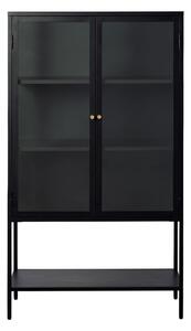 Černá kovová vitrína 90x160 cm Carmel – Unique Furniture