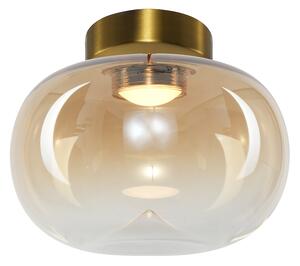 EUlight Stropní svítidlo Vaso, 1x jantarové skleněné stínítko, g