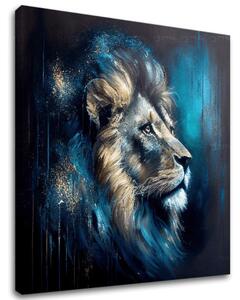 Dekorativní obraz na plátně - PREMIUM ART - Lví síla a půvab 60x60 cm