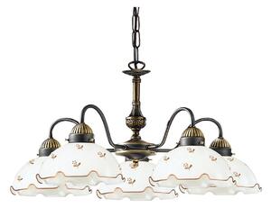 Kolarz 731.85.160 - Lustr na řetězu NONNA 5xE27/75W/230V květiny rose gold