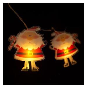 LED řetěz 10xLED/2xAA 1,35 m teplá bílá santa
