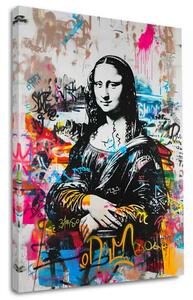 Obraz GRAFFITI MONA na plátně | dotaženo rukou umělce - 40x50 cm