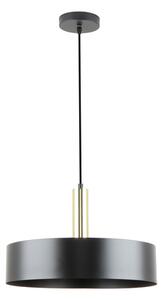 Závěsná lampa černo-zlatá LEO 40,5 cm