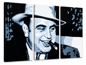 Ručně malovaný POP ART obraz AL CAPONE - 60x40 cm
