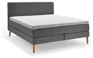 Tmavě šedá boxspring postel 160x200 cm Linea - Meise Möbel