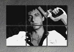 Ručně malovaný POP ART obraz SCARFACE - AL PACINO 90x60 cm