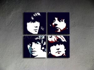 Ručně malovaný POP ART obraz BEATLES 100x100 cm