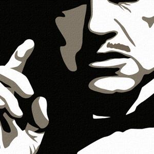 Ručně malovaný POP ART obraz THE GODFATHER VITO CORLEONE 70x100 cm