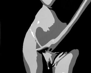 Ručně malovaný POP ART obraz NUDE WOMAN 70x100 cm