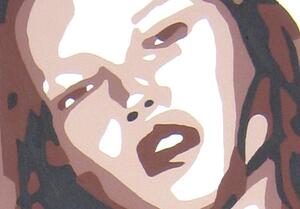 Ručně malovaný POP ART obraz KATE MOSS 60x40 cm