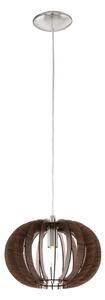 Eglo 95023 - Lustr na lanku STELLATO 1xE27/60W/230V pr. 30 cm hnědá