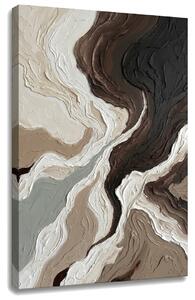 Obraz abstraktní krajiny na plátně – s ručně malovanými detaily - 40x60 cm