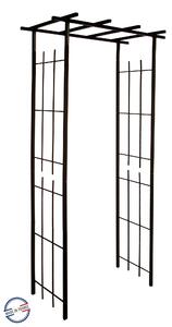 Malá železná pergola, čtvercová, rozměry 97 x 40 x 198 cm, s epoxidovou povrchovou úpravou