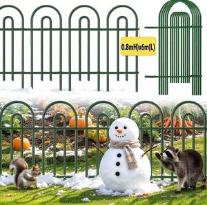 Zahradní plotový panel - 80 cm výška x 6 m - Zelená - Plot pro psy a zahradní lem