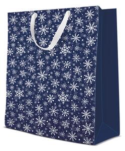Vánoční dárková taška SNOWFLAKES BIG 41 cm