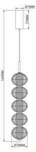 Zuma Line 003064-034756 - LED Lustr na lanku GALATEA LED/30W/230V zlatá