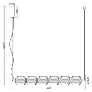Zuma Line 003064-034748 - LED Lustr na lanku AKARI LED/50W/230V zlatá