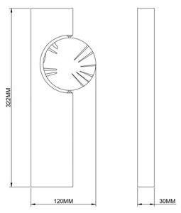 Zuma Line 003064-034754 - LED Nástěnné svítidlo FLUX LED/3W/230V zlatá/černá