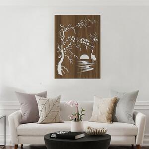 Dřevo života | Dřevěná dekorace na stěnu SAKURA | Rozměry (cm): 40x56 | Barva: Třešeň