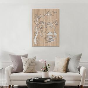 Dřevo života | Dřevěná dekorace na stěnu SAKURA | Rozměry (cm): 20x28 | Barva: Černá
