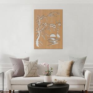 Dřevo života Dřevěná dekorace na stěnu SAKURA Rozměry (cm): 40x56, Barevný vzor: Buk