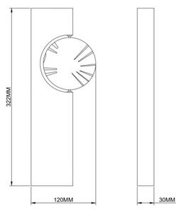 Zuma Line 003064-034753 - LED Nástěnné svítidlo FLUX LED/3W/230V černá/zlatá