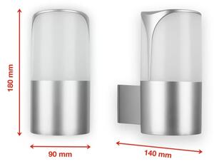 Briloner 320304TF - Venkovní nástěnné svítidlo 1xE27/12W/230V IP44 stříbrná