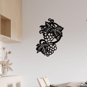 Dřevo života | Dřevěná dekorace HROZNO | Rozměry (cm): 40x57 | Barva: Černá