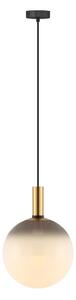 Zuma Line 003064-034739- Lustr na lanku NUA 1xE27/25W/230V pr. 30 cm zlatá/černá