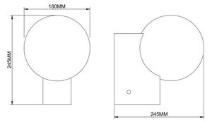 Zuma Line 003064-034741 - Nástěnné svítidlo NUA 1xE27/25W/230V zlatá