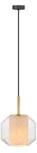 Zuma Line 003064-034742-Lustr na lanku SOLIX 1xE27/25W/230V pr.22 cm zlatá/černá