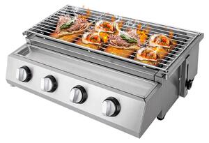 4 plamenné stolní grily Zahradní gril LPG Plynový gril Gril Barbeque Výkov nastavitelný