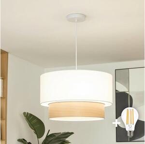 BRILAGI - LED Lustr na lanku CERIA 1xE27/40W/230V pr. 50 cm bílá/béžová