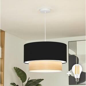 Brilagi - LED Lustr na lanku CERIA 1xE27/40W/230V pr. 50 cm černá/béžová