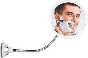 Zrcadlo do sprchy – zrcadlo na holení – pohodlné holení – flexibilní husí krk – 17 cm – černá barva