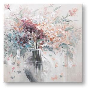 Malovaný obraz na stěnu KVĚTINY 1 díl - 80x80 cm - 80x80 cm