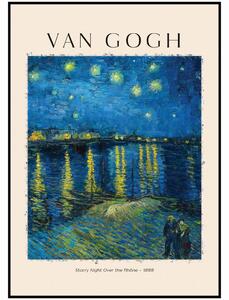 Vincent van Gogh - Hvězdná noc nad Rhonou Rozměr plakátu: 30 x 40 cm