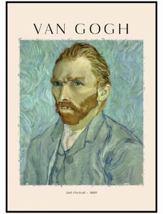 Vincent van Gogh - Autoportrét 1889 Rozměr plakátu: 30 x 40 cm
