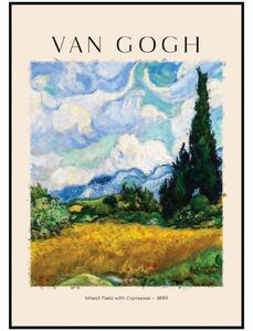Vincent van Gogh - Pole s cypřiši Rozměr plakátu: 30 x 40 cm