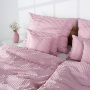 DARRÉ Damaškové saténové povlečení Pruh 10 mm - Light pink Velikost: 140 x 200 + 70 x 90