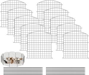 Zahradní plot pro psy - Kovový plot - 78 cm - 10 prvků - Černá