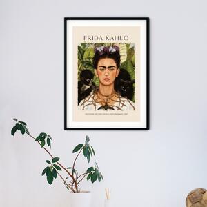 Frida Kahlo - Autoportrét s opicemi 1940 Rozměr plakátu: A4 (21 x 29,7 cm)