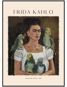 Frida Kahlo - Já a moji papoušci Rozměr plakátu: A4 (21 x 29,7 cm)