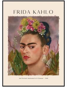 Frida Kahlo - Autoportrét 1940 Rozměr plakátu: A4 (21 x 29,7 cm)