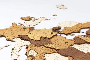 Nástěnná dřevěná mapa Evropy Rozměr dřevěné mapy: 78x70 cm