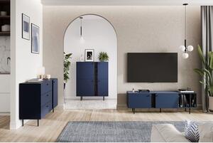Tmavě modrá komoda do obývacího pokoje LIV