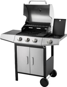 FIELDMANN FZG 3010 Plynový gril, velikost grilu: 107 x 53 x 110 cm, 3x hlavní hoák a 1x boní hoák, zapalování: integrovaný systém, teplomr