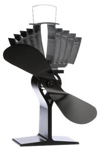 Ventilátor na kamna - Termoelektrický - Černý - Až o 38 % rychlejší ohřev - Na krbová kamna