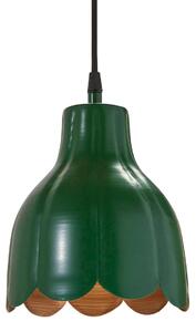 PR Home Tulippa závěsná lampa Ø 17 cm, zelená, zástrčka